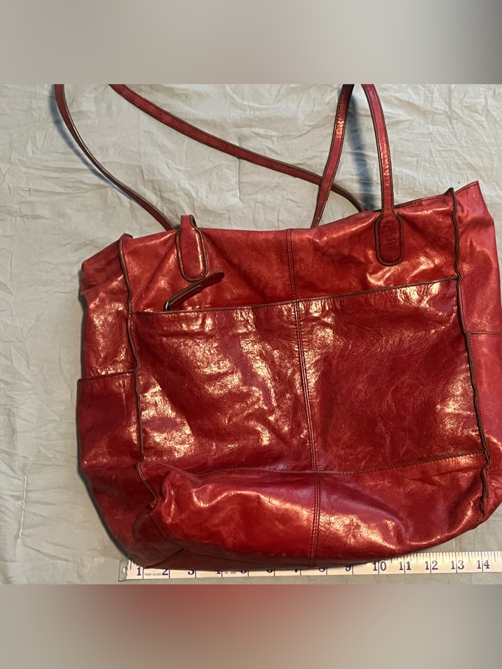 Red Leather Tote Bag - Classic Everyday Carry